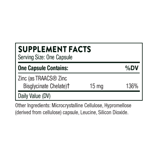 Zinc Bisglycinate 15 mg Ingredients