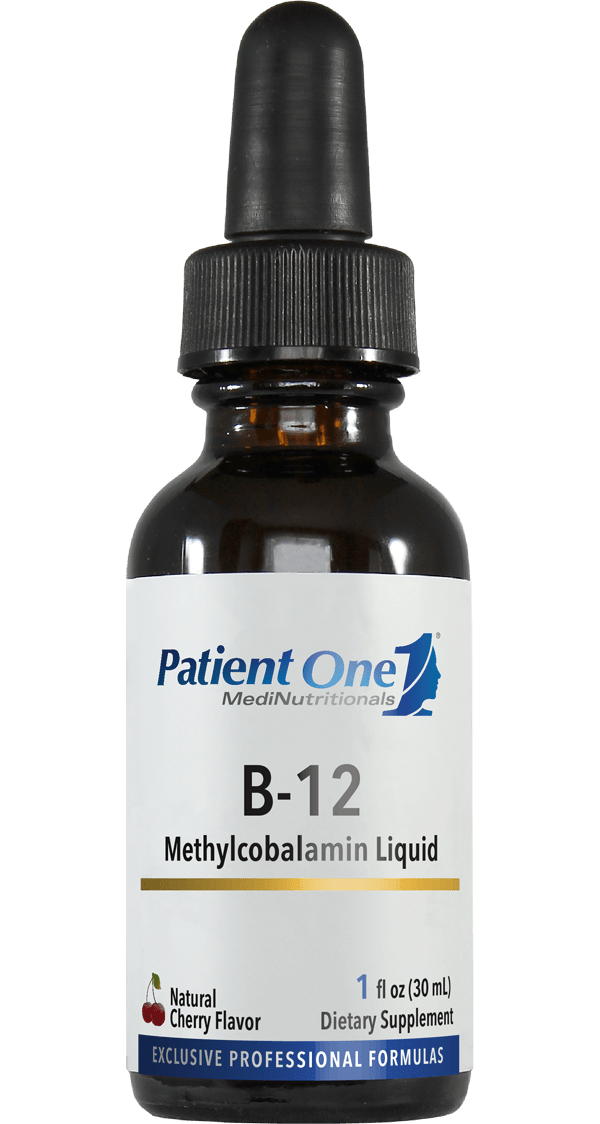 B12 Methylcobalamin Liquid Bottle 1 fl oz P1002-L.