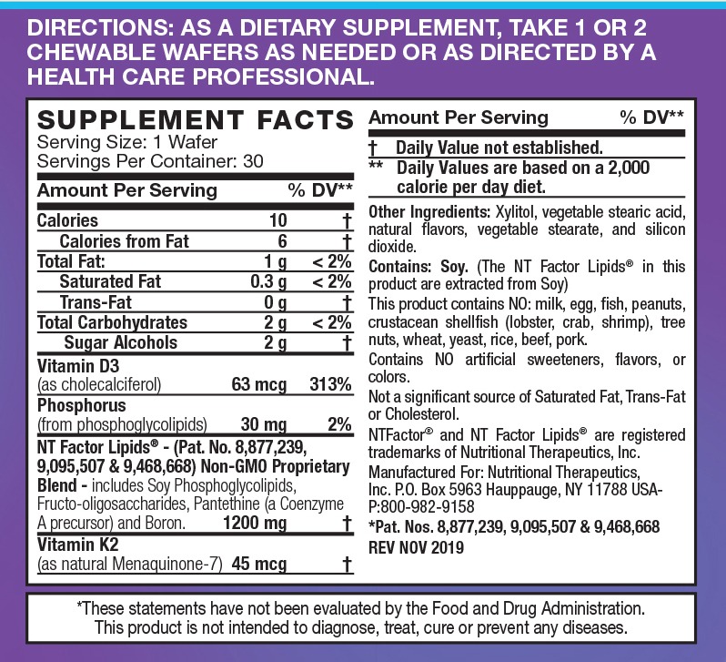 NT Factor w Vit D3/K2 wafer - Vanilla Flavor - Image 2