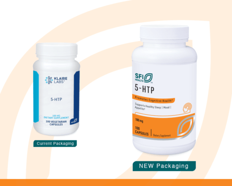 5HTP 100 mg 100 caps current label vs new label SFI 5HTP1