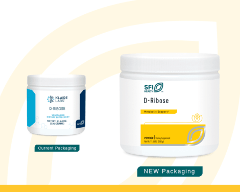 D-Ribose 300 g DRB SFI current vs new label.