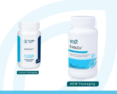 EndoZin 60 veg caps K-EZN SFI current vs new label.