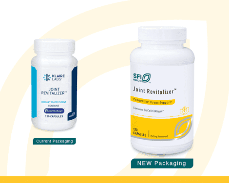 Joint Revitalizer 120 veg caps SFI K-JRV cureent vs new label.