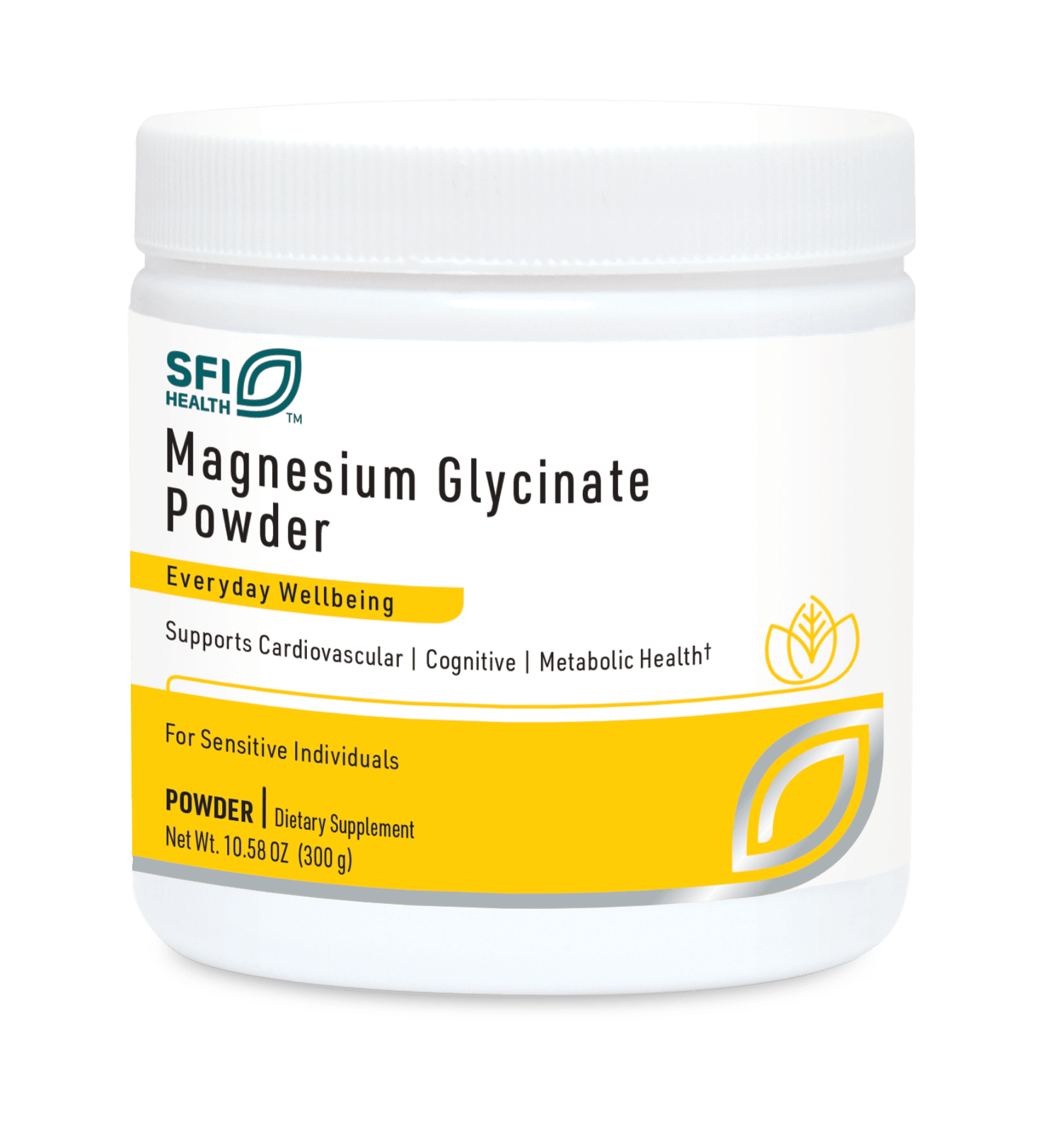 Magnesium Glycinate (Chelate) Powder (200mg) 10.58 oz(300 g) SFI MCP.